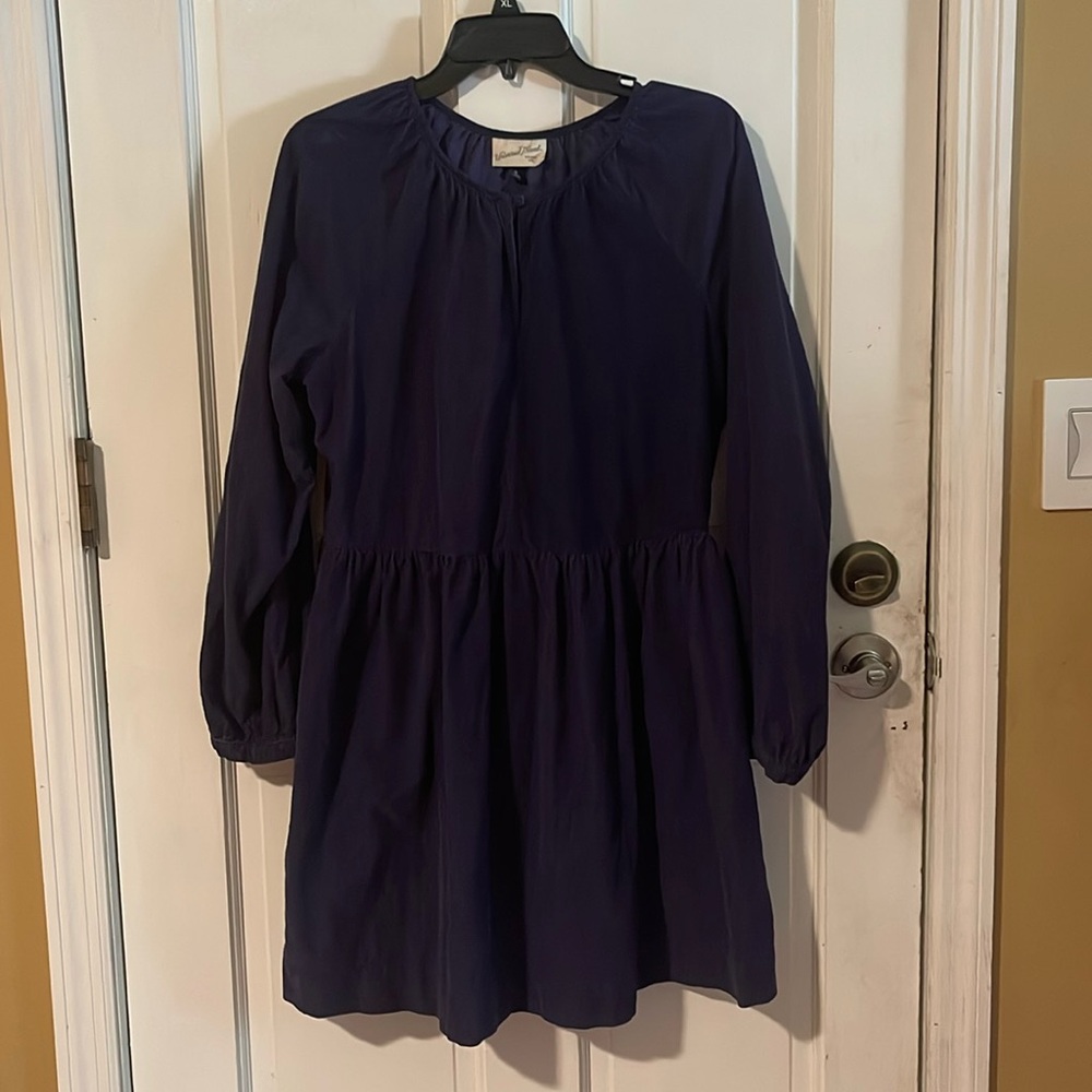 Navy corduroy dress
